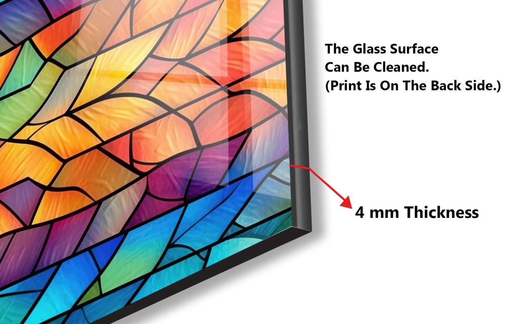 Vibrant Stained Colored - Glass Backsplash-BacksplashArtworks