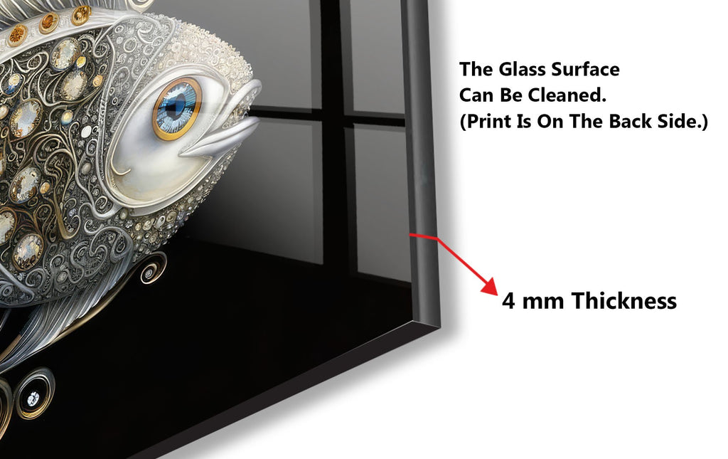 Luxury Fish - Tempered Glass Kitchen Backsplash-BacksplashArtworks