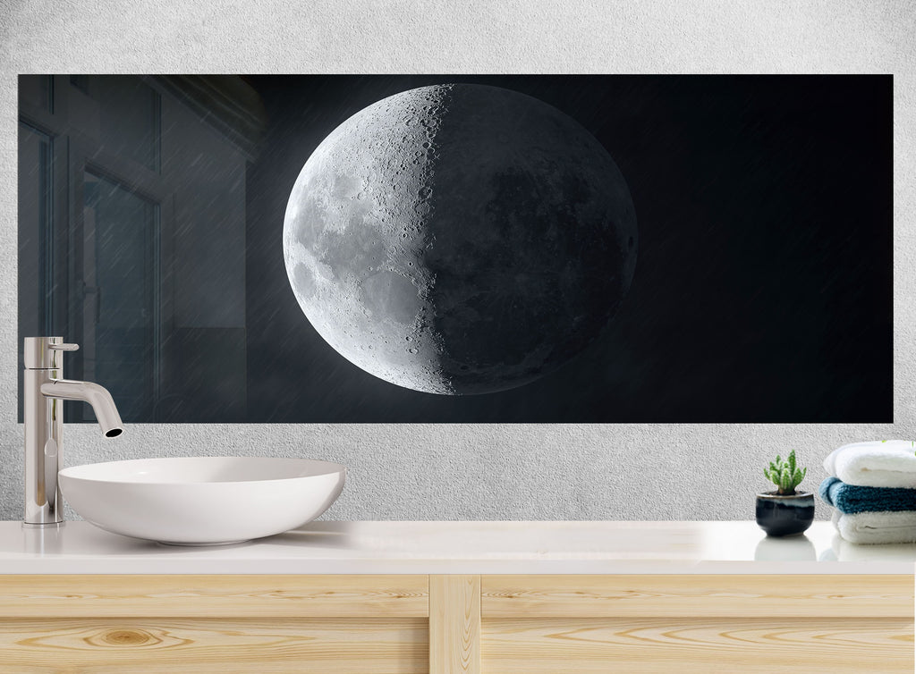 Lunar Eclipse Wall Art - Tempered Glass Kitchen Backsplash-BacksplashArtworks