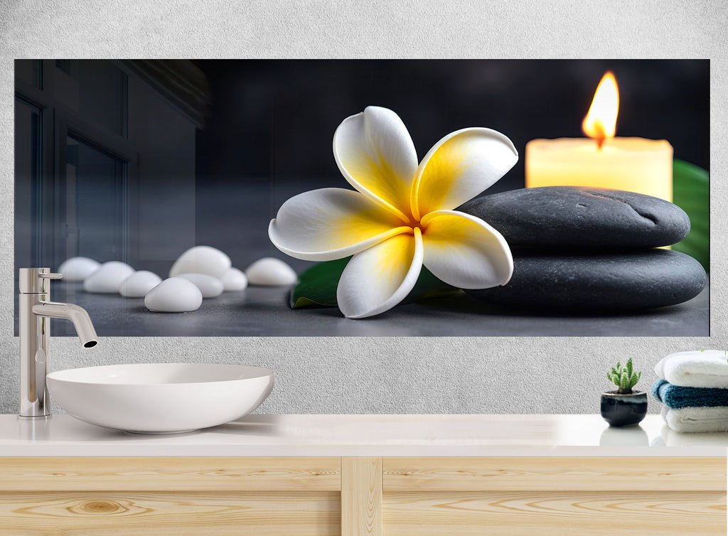 Zen Stones Glass Backsplash-BacksplashArtworks