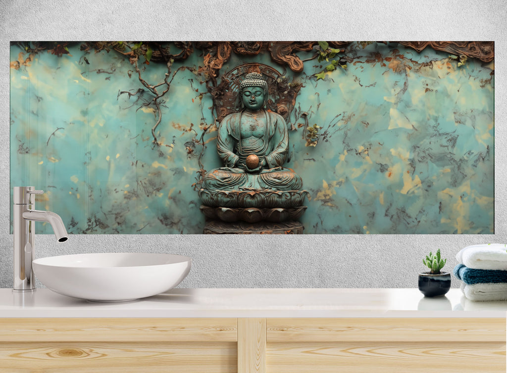 Abstract Tempered Glass Backsplash-BacksplashArtworks