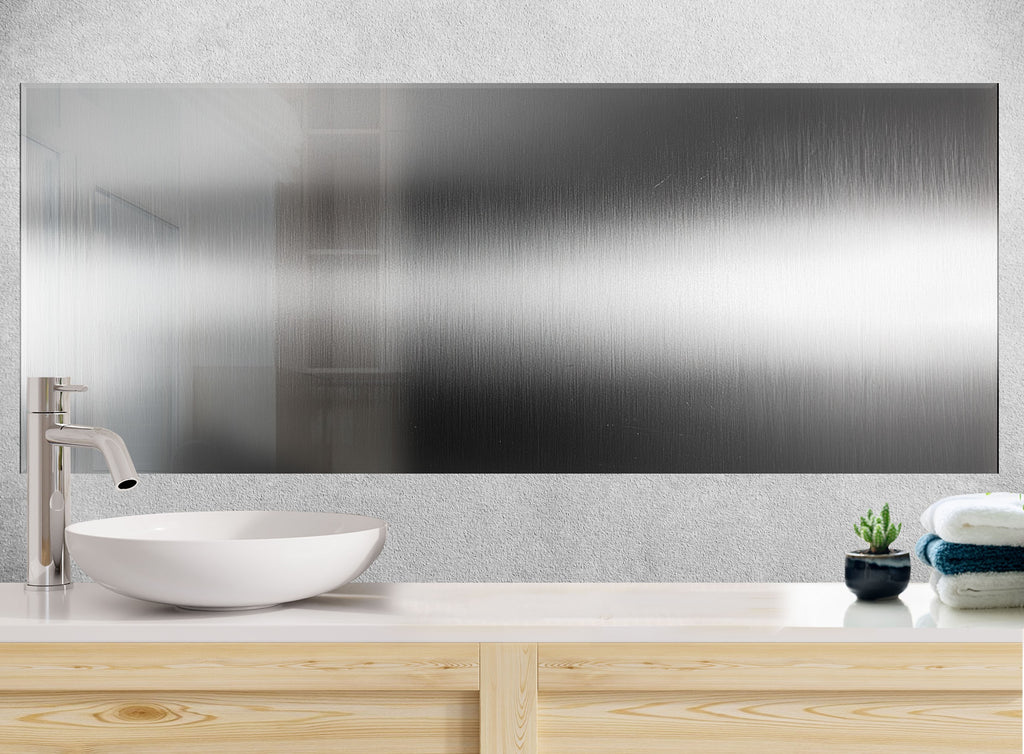 Contemporary backsplash glass with subtle metallic tones ideal for high-end kitchen decor.

