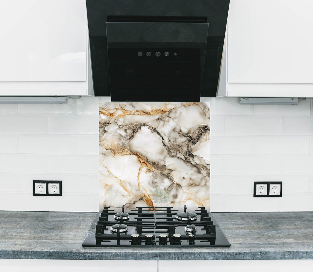 Elegant marble backsplash featuring natural stone patterns high end textured backsplash glass art perfect for contemporary kitchens


