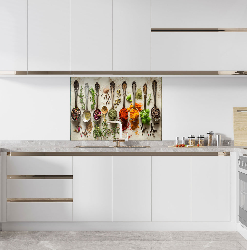 Classic Spice Heritage - Glass Kitchen Backsplash-BacksplashArtworks