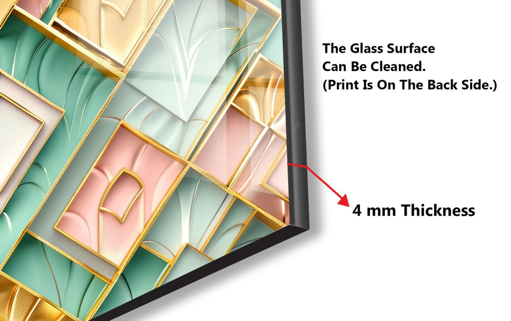 Art Deco Glam - Glass Kitchen Backsplash-BacksplashArtworks