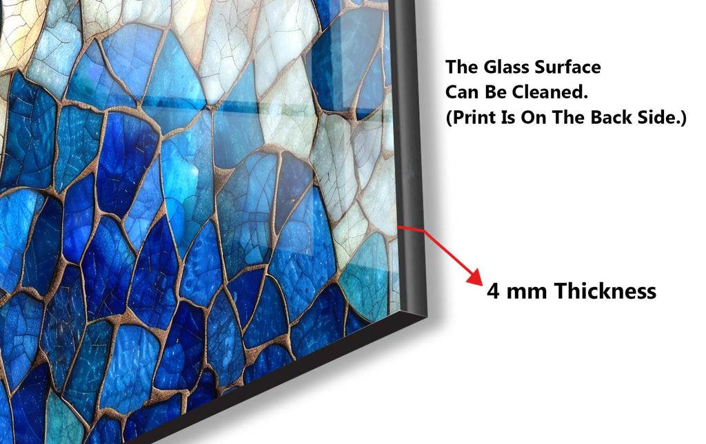 Blue Agate - Glass Kitchen Backsplash-BacksplashArtworks