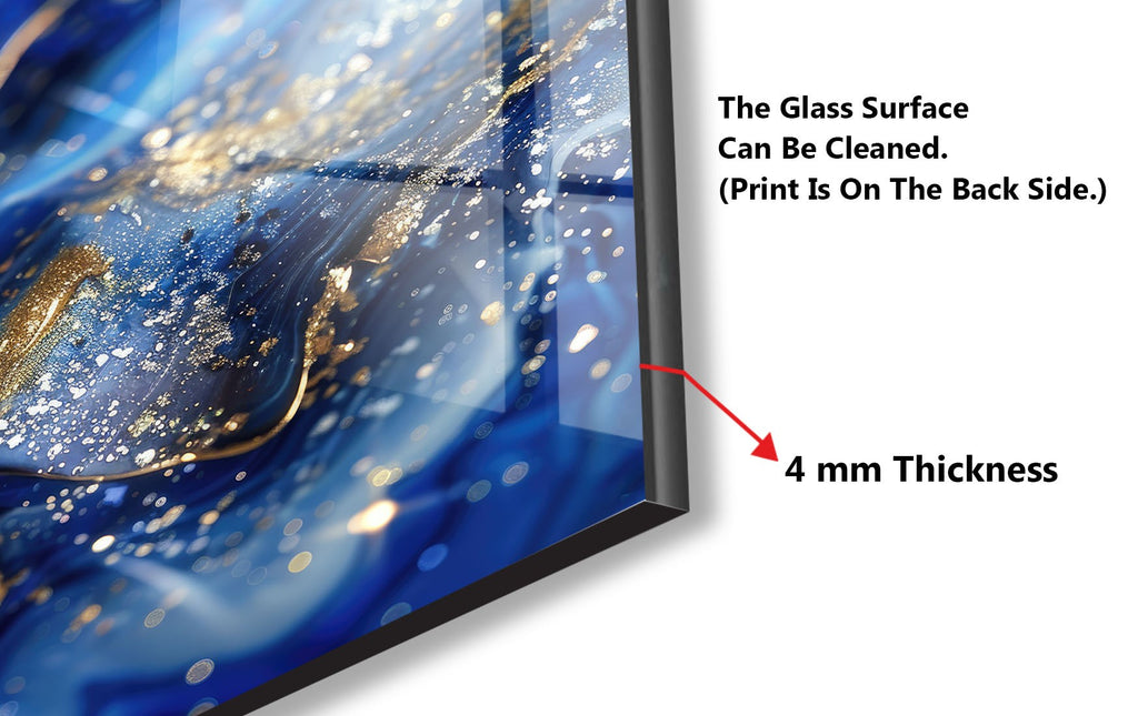 Abstract Tempered Glass Backsplash-BacksplashArtworks