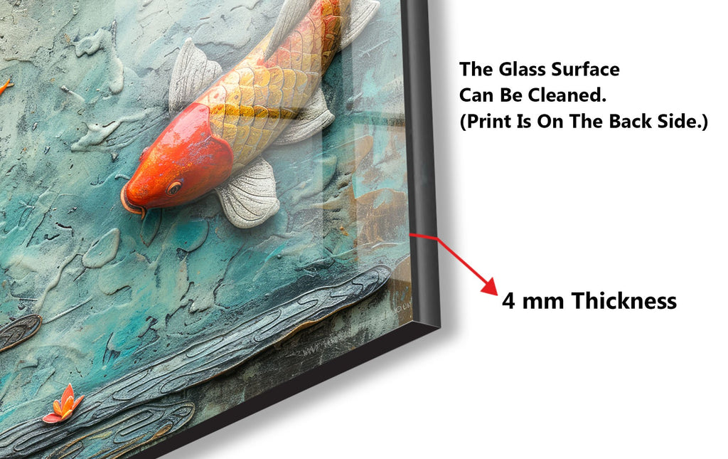 Koi Pond – Glass Kitchen Backsplash-BacksplashArtworks