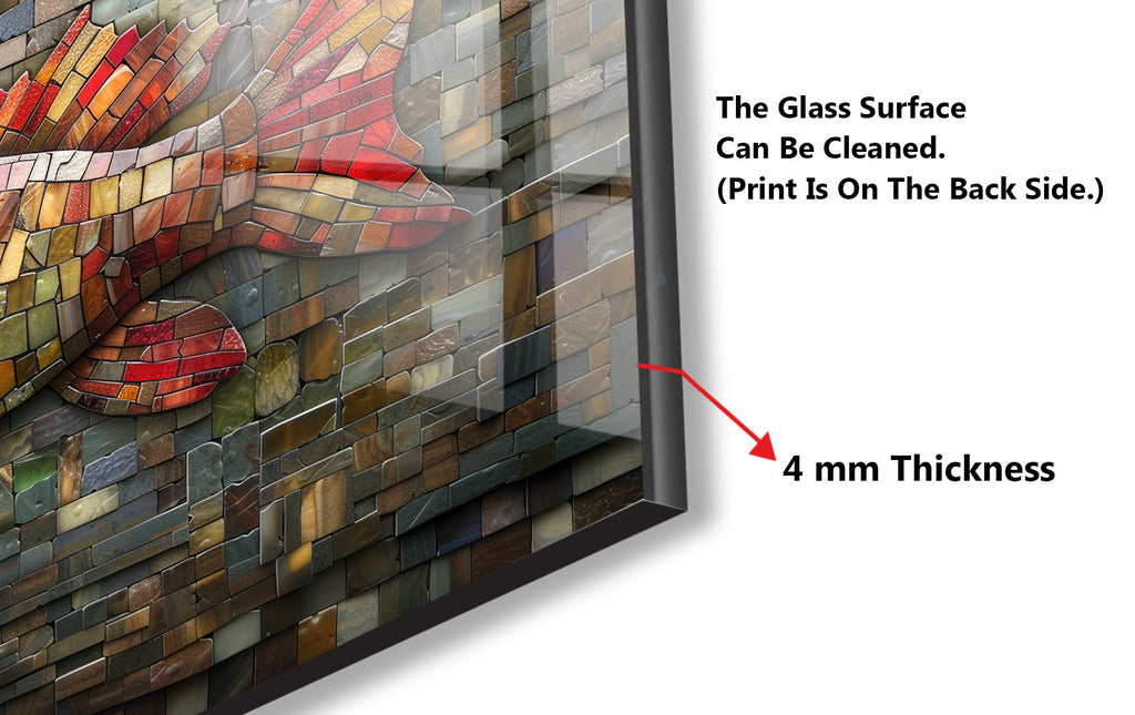 Mosaic Glass Kitchen Backsplash with Colorful Fish Design-BacksplashArtworks