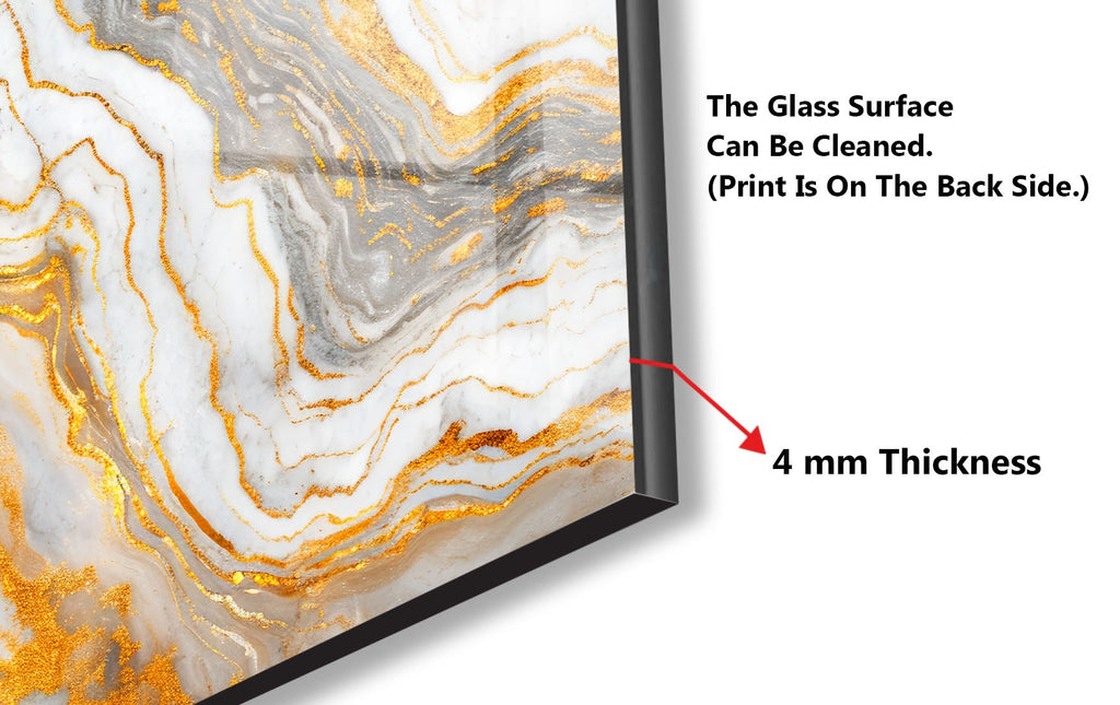 Golden Storm Marble - Glass Kitchen Backsplash-BacksplashArtworks
