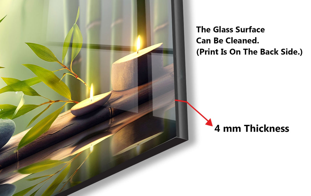 Zen & Spa Stones Tempered Glass Backsplash-BacksplashArtworks