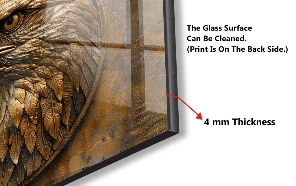 Patriotic Bald Eagle – Glass Kitchen Backsplash-BacksplashArtworks