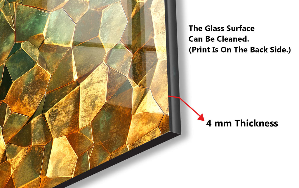 Golden Emerald - Glass Kitchen Backsplash-BacksplashArtworks