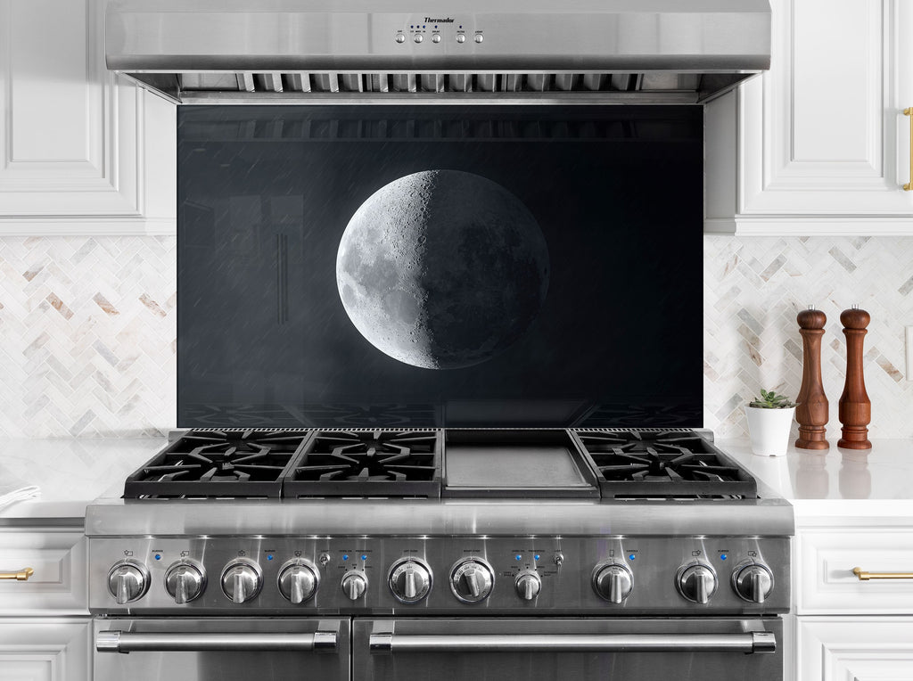 Lunar Eclipse Wall Art - Tempered Glass Kitchen Backsplash-BacksplashArtworks