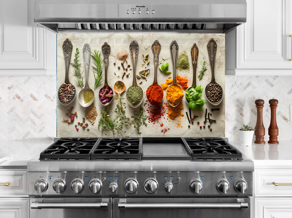 Classic Spice Heritage - Glass Kitchen Backsplash-BacksplashArtworks