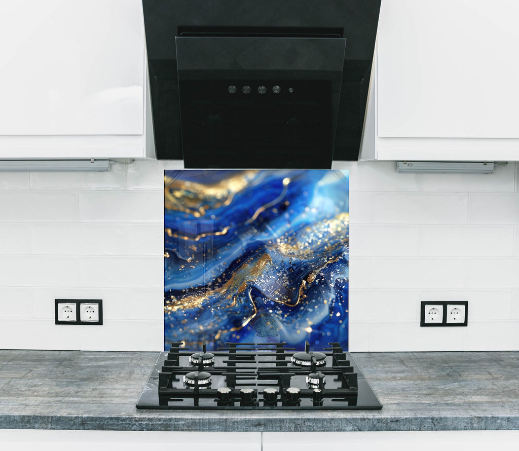 Abstract Tempered Glass Backsplash-BacksplashArtworks