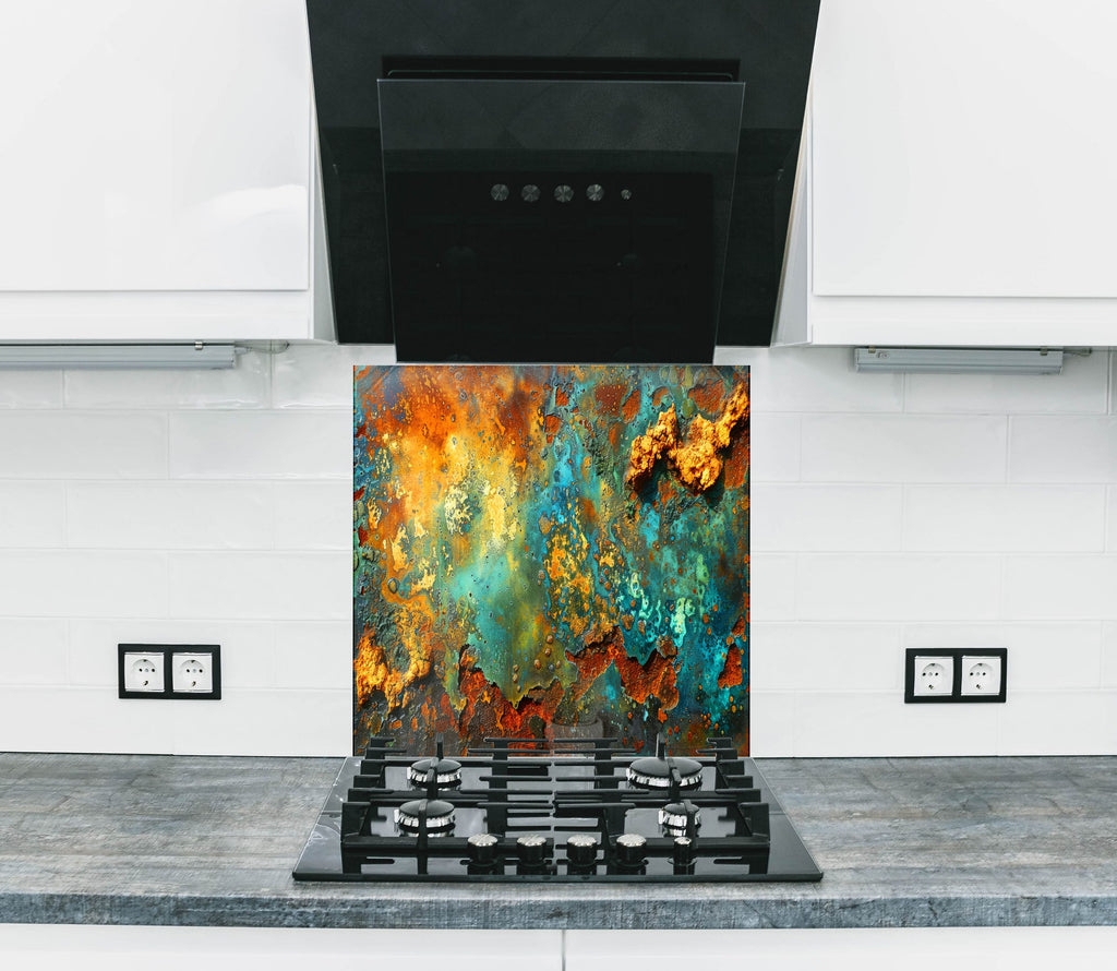 Abstract Tempered Glass Backsplash-BacksplashArtworks