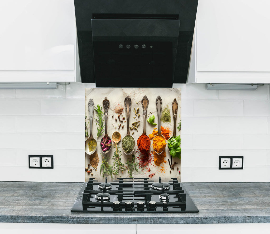 Classic Spice Heritage - Glass Kitchen Backsplash-BacksplashArtworks