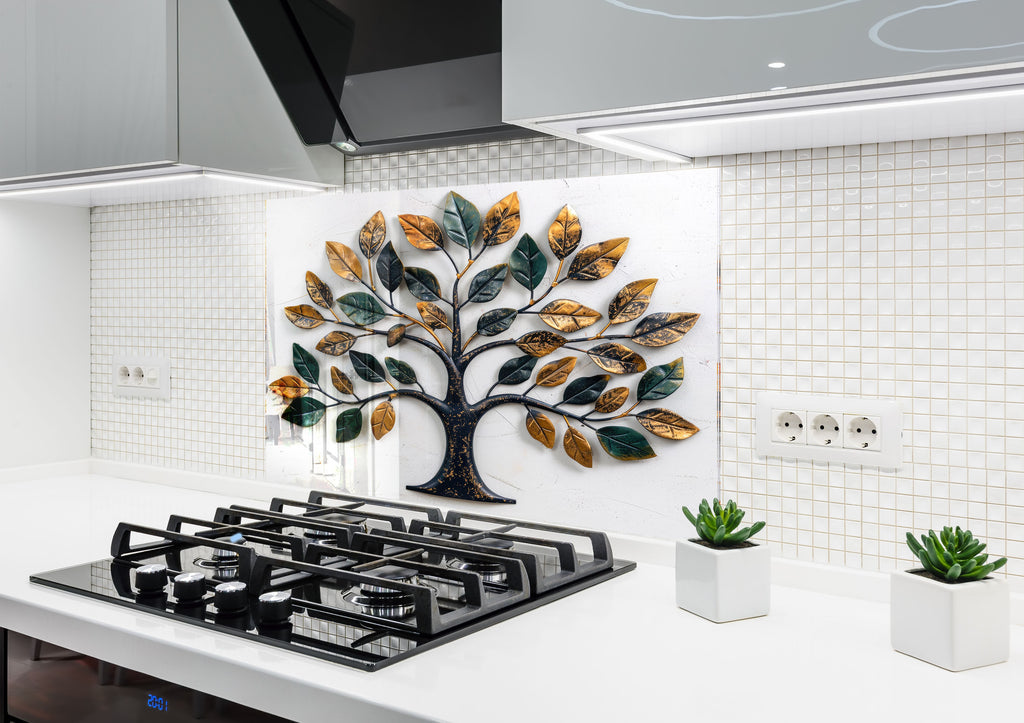 Majestic Tree of Life - Glass Kitchen Backsplash-BacksplashArtworks