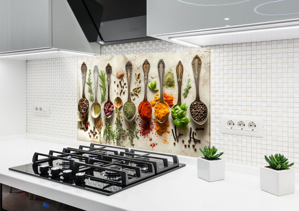 Classic Spice Heritage - Glass Kitchen Backsplash-BacksplashArtworks