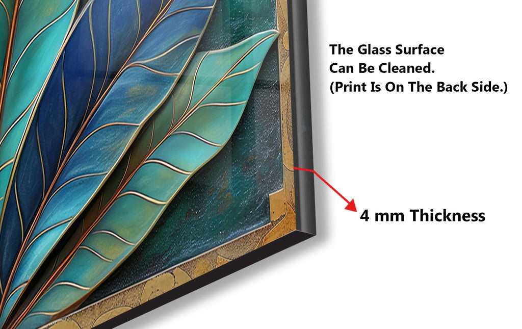 Exotic Bloom Elegance - Glass Kitchen Backsplash-BacksplashArtworks
