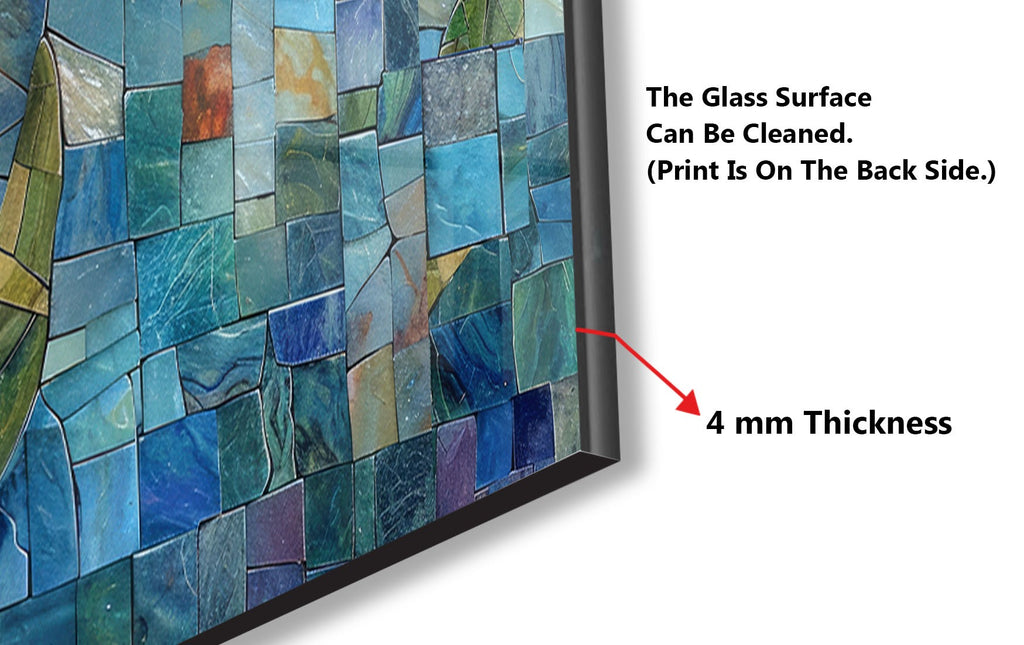 Mosaic Bloom Art - Glass Kitchen Backsplash-BacksplashArtworks