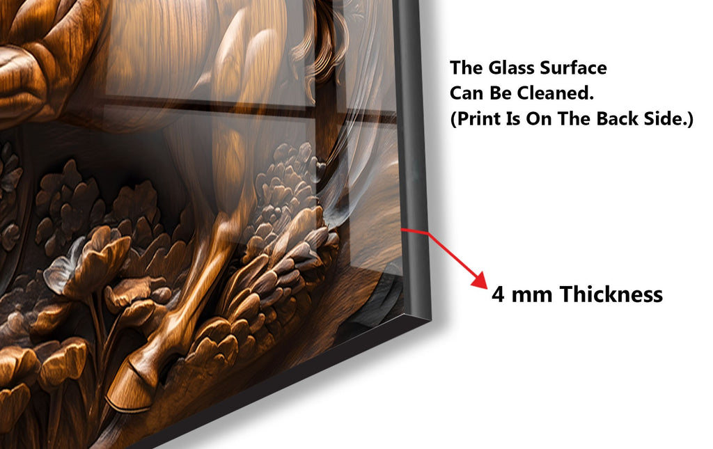 Majestic Stallions - Glass Kitchen Backsplash-BacksplashArtworks