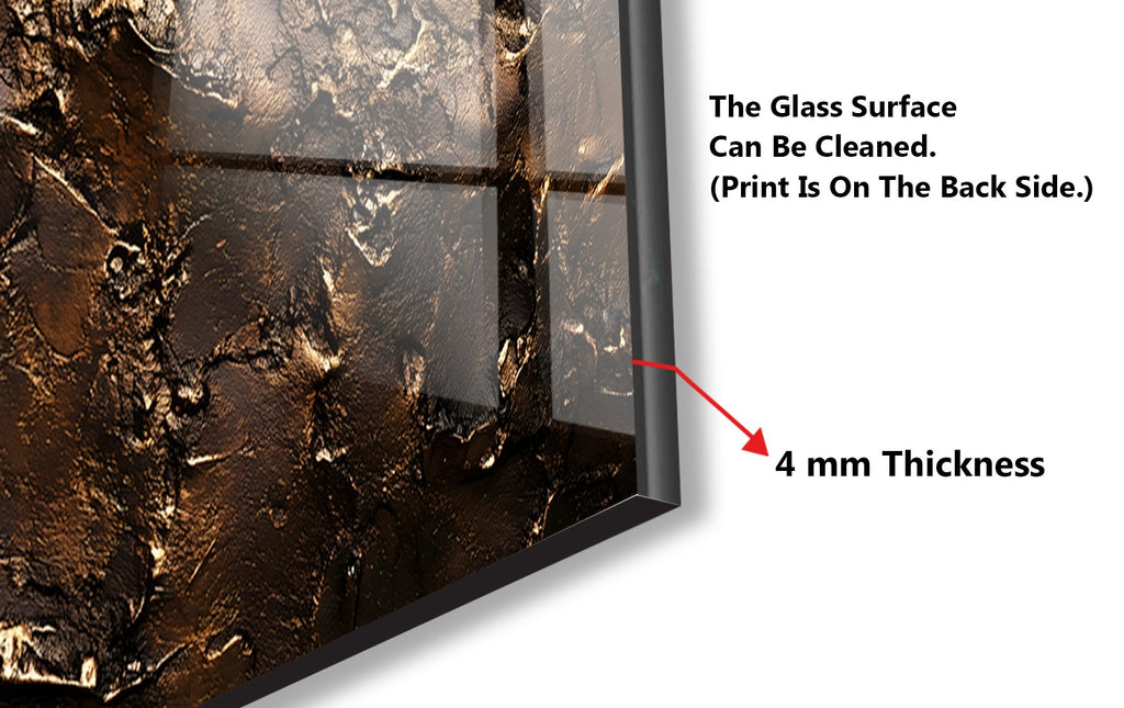 Bronze Lava Effect - Glass Kitchen Backsplash-BacksplashArtworks