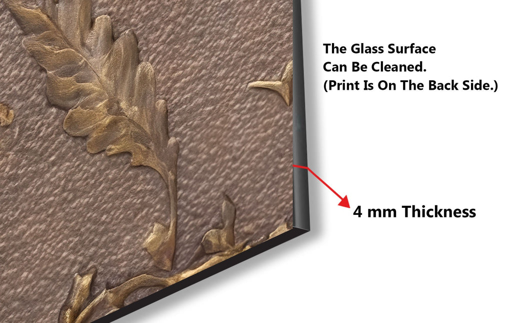 Timeless Oak Elegance Luxurious - Glass Kitchen Backsplash-BacksplashArtworks