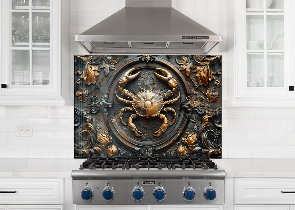 Luxury Crab - Glass Kitchen Backsplash-BacksplashArtworks