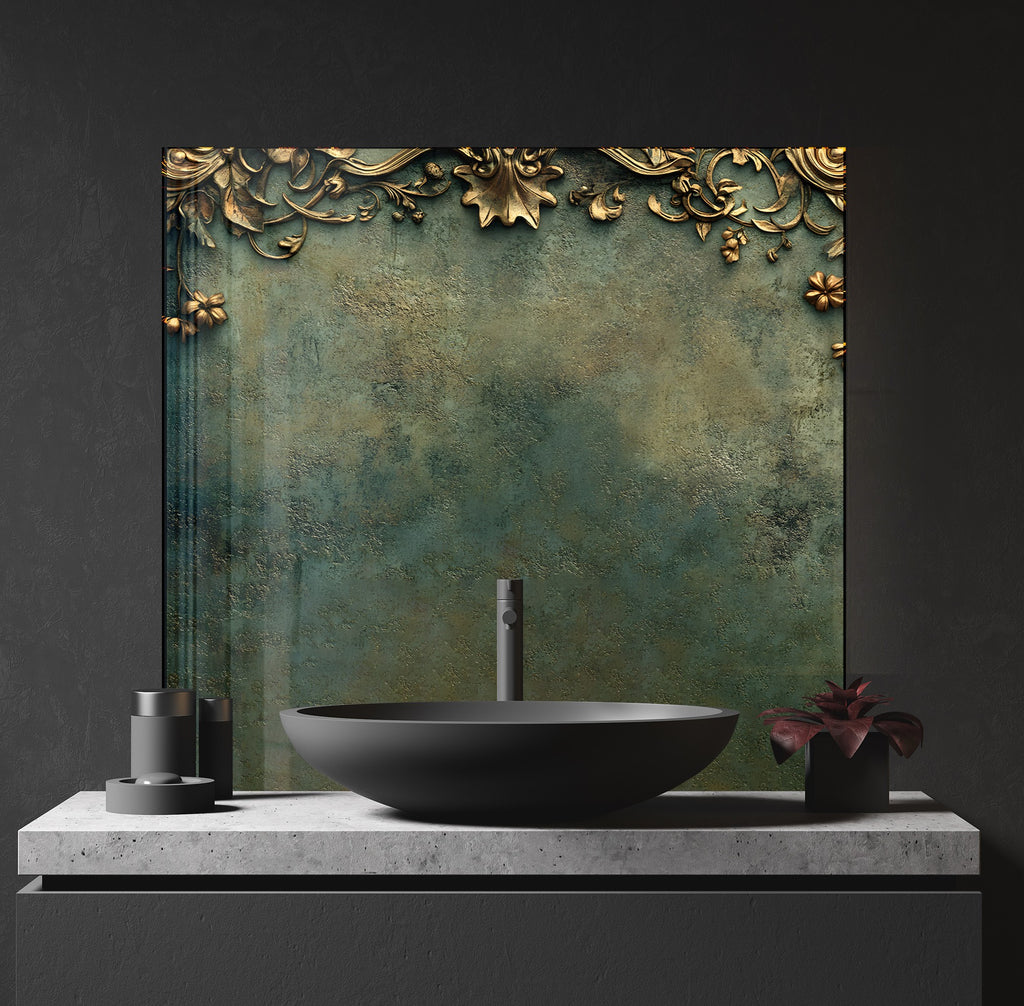 Antique Elegance - Glass Kitchen Backsplash-BacksplashArtworks