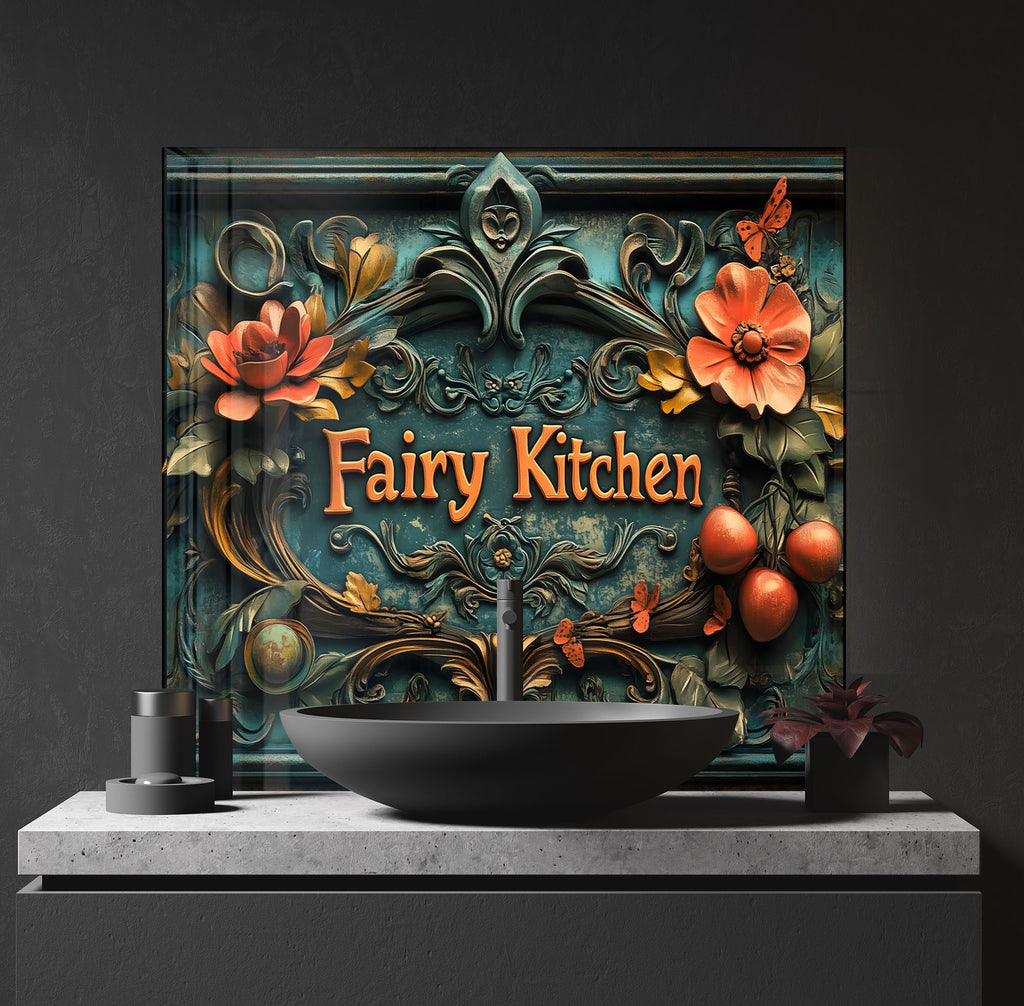 Fairy Tale Garden - Glass Kitchen Backsplash-BacksplashArtworks