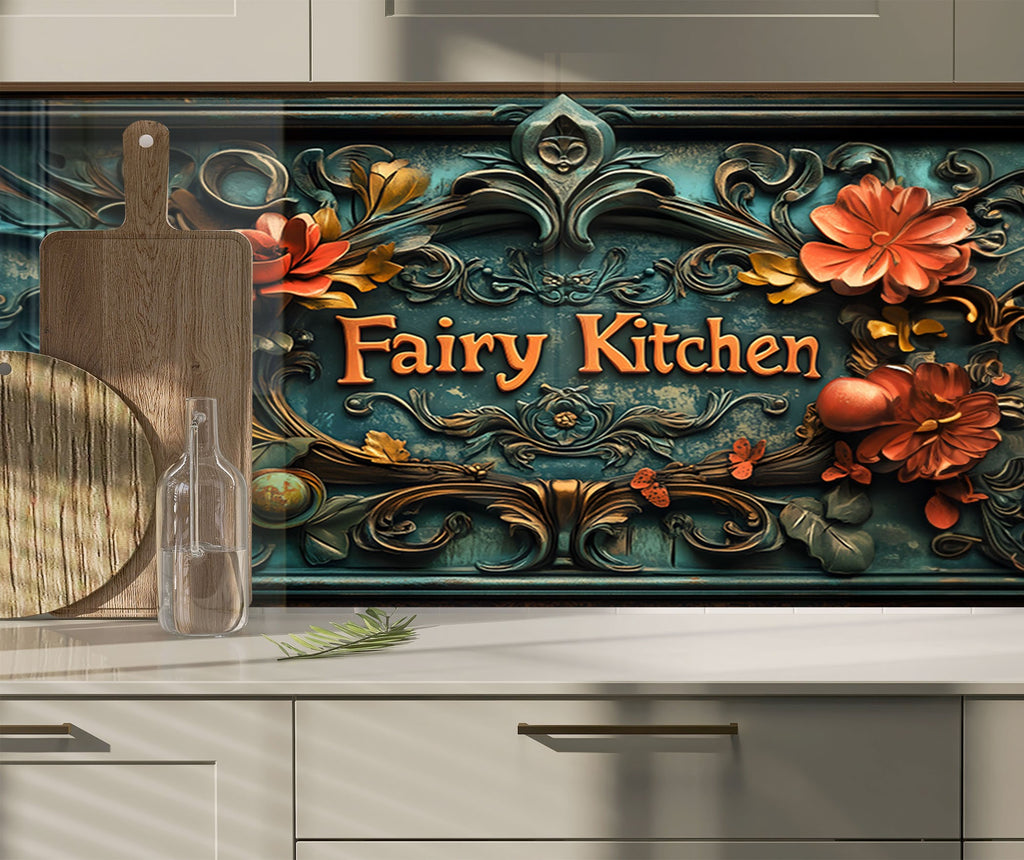 Fairy Tale Garden - Glass Kitchen Backsplash-BacksplashArtworks