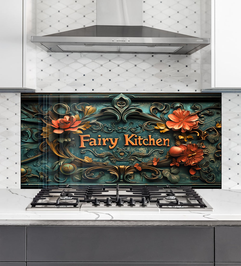 Fairy Tale Garden - Glass Kitchen Backsplash-BacksplashArtworks
