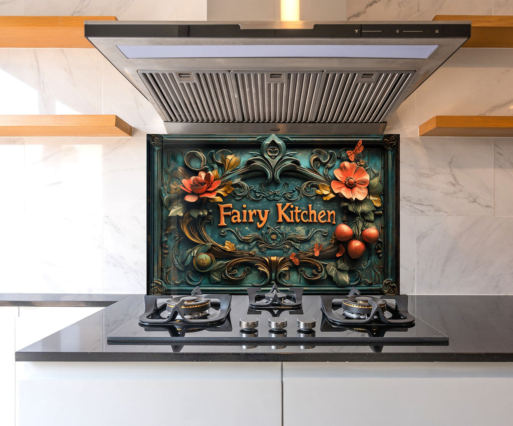 Fairy Tale Garden - Glass Kitchen Backsplash-BacksplashArtworks