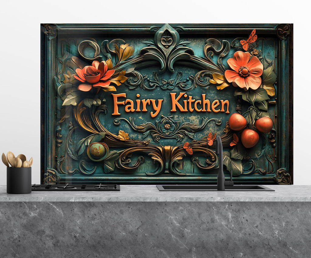 Fairy Tale Garden - Glass Kitchen Backsplash-BacksplashArtworks
