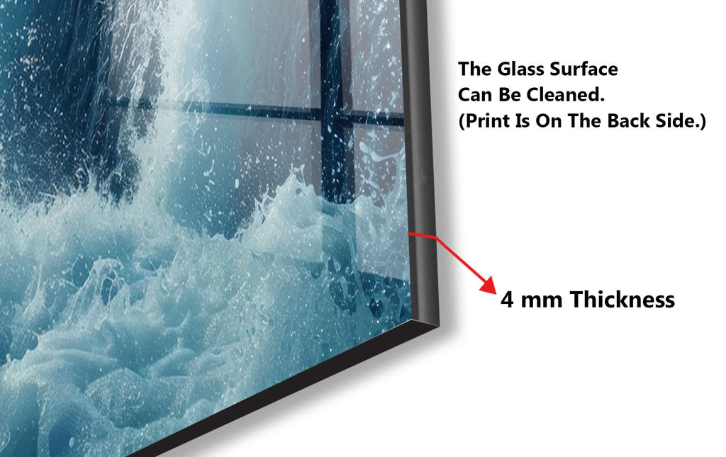 Majestic Waterfall Power Wall Art - Tempered Glass Kitchen Backsplash-BacksplashArtworks