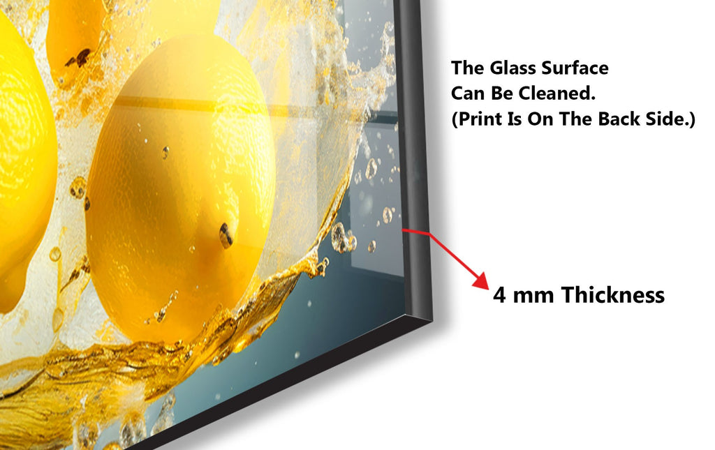 Lemon Splash Glass Kitchen Backsplash – Refreshing Citrus Design-BacksplashArtworks