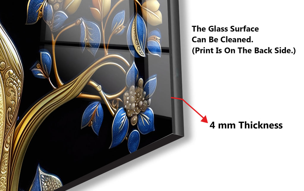 Royal Tree of Life - Glass Kitchen Backsplash-BacksplashArtworks