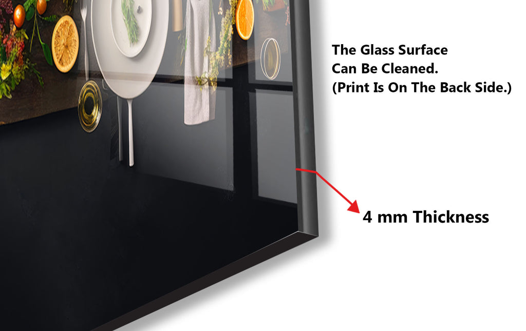 Gourmet Feast – Glass Kitchen Backsplash-BacksplashArtworks