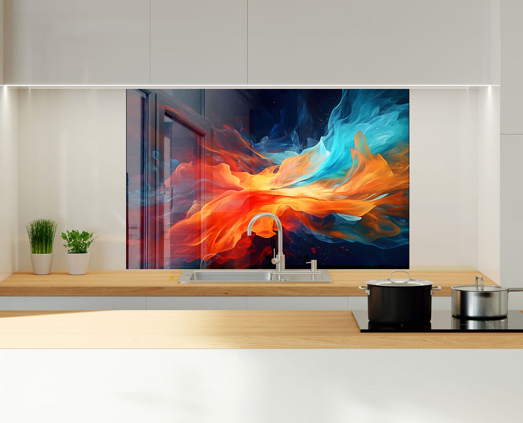 Elemental Fusion - Glass Kitchen Backsplash-BacksplashArtworks
