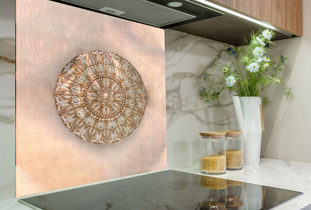 Mandala Harmony - Glass Kitchen Backsplash-BacksplashArtworks