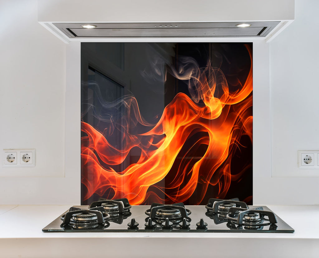 Abstract Tempered Glass Backsplash-BacksplashArtworks