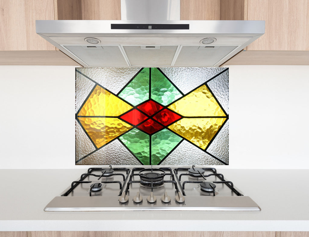 Timeless Elegance: Stained - Glass Kitchen Backsplash-BacksplashArtworks