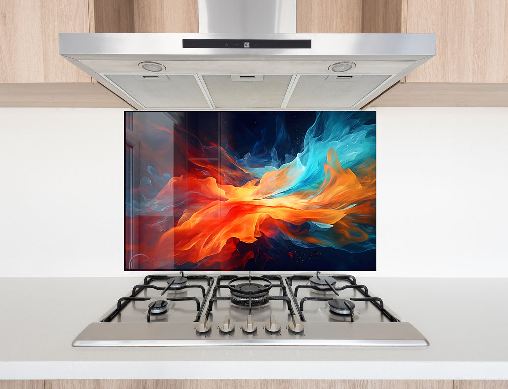 Elemental Fusion - Glass Kitchen Backsplash-BacksplashArtworks