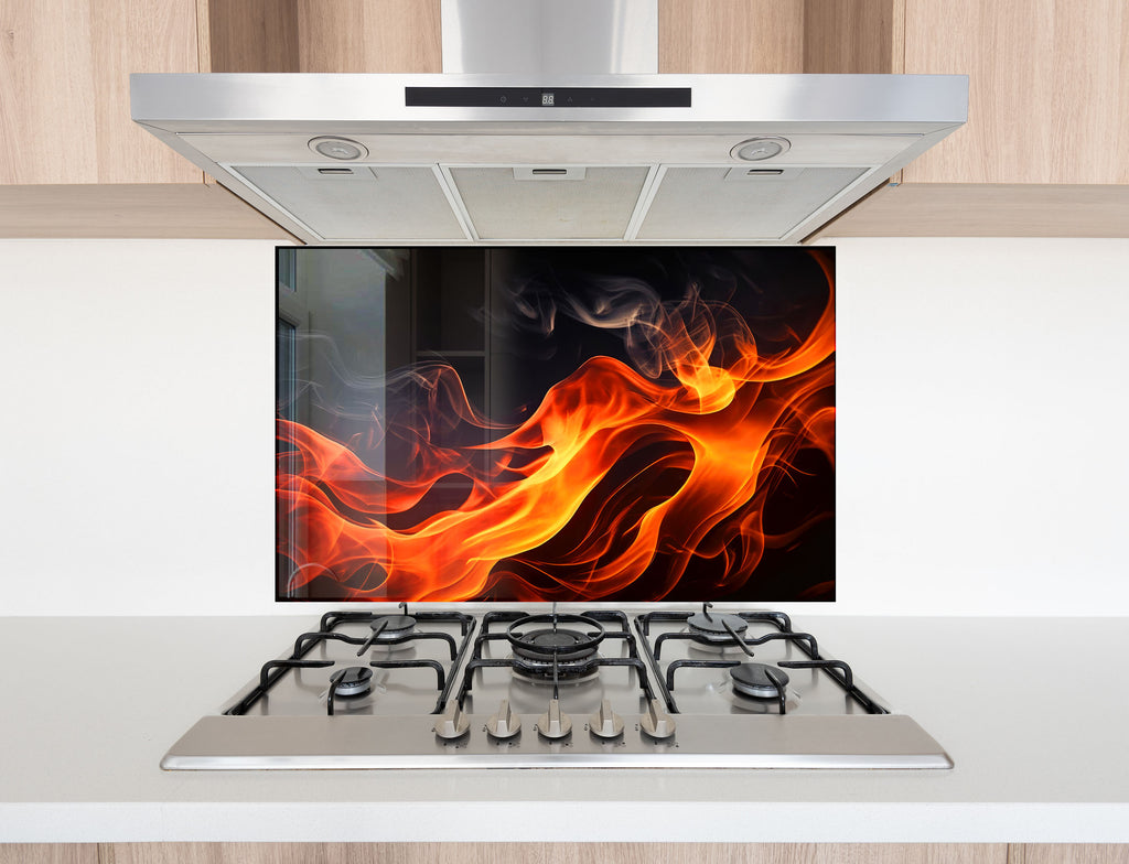 Abstract Tempered Glass Backsplash-BacksplashArtworks
