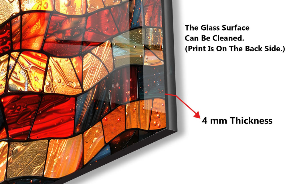 American Flag Stained - Glass Kitchen Backsplash-BacksplashArtworks