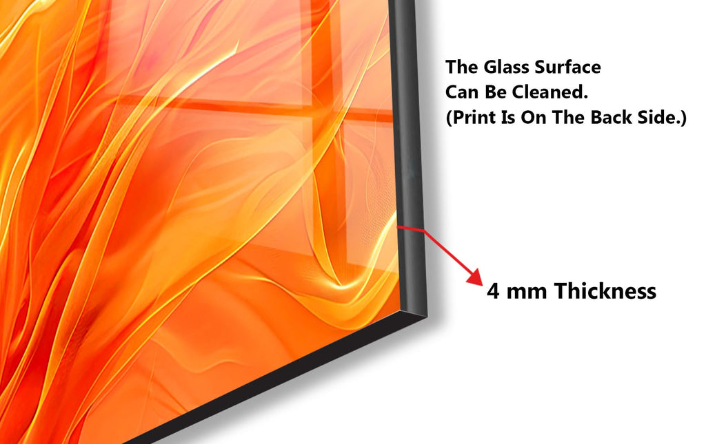 Flame Flow – Glass Kitchen Backsplash-BacksplashArtworks