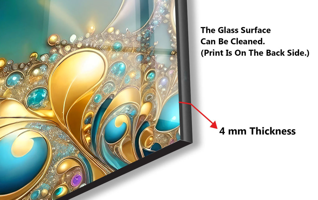 Opulent Jewel Swirl - Glass Kitchen Backsplash-BacksplashArtworks