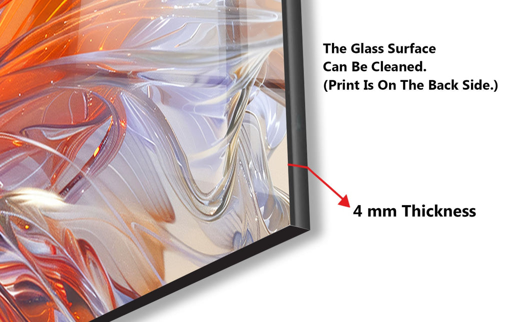 Dynamic Abstract - Glass Kitchen Backsplash-BacksplashArtworks